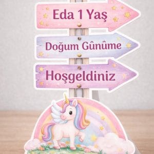 Unicorn Karşılama Panosu (1 Yaş)