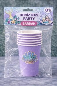 Deniz Kızı Bardak + Etiket 8’li