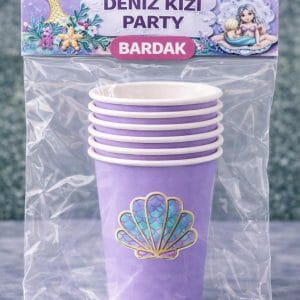Deniz Kızı Bardak + Etiket 8’li