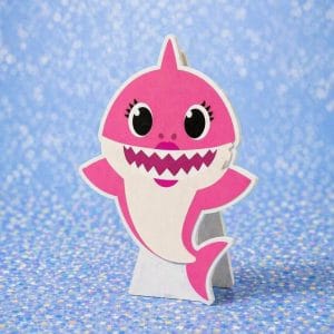 Baby Shark Ayaklı Dekor Pano (Pembe Balık) - 30 cm / 50 cm / 70 cm