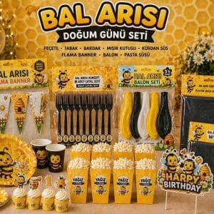 Bal Arısı Parti Seti 8 Kişilik