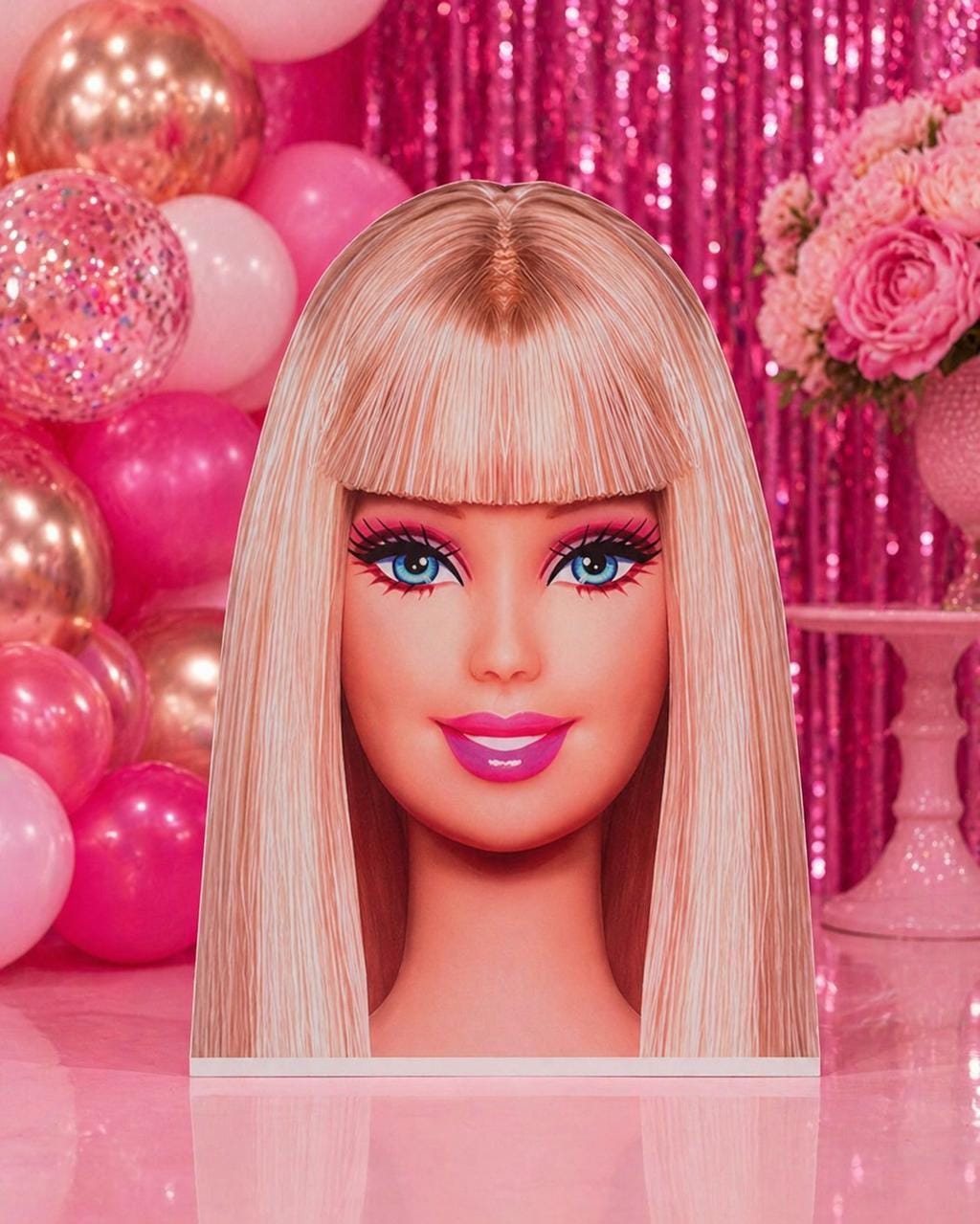 Barbie Arka Fon Ayaklı Barbie Dekor Pano
