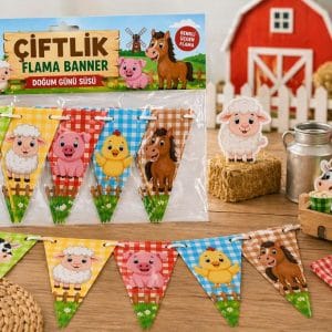 Çiftlik Flama Banner Seti (Renkli)