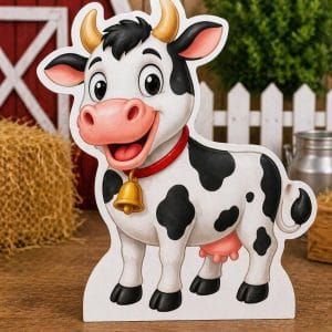 Çiftlik İnek Ayaklı Dekor Pano 30 cm /50cm / 70 cm