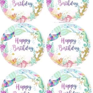 Deniz Kızı Sticker Etiket 6’lı
