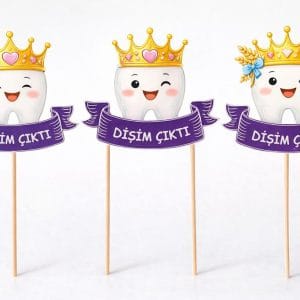Diş Buğdayı Taçlı Diş Kürdan Süs 3’lü Set