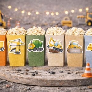 İnşaat Temalı Popcorn Kutusu – 8’li