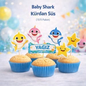 Baby Shark Kürdan Süs 15’li
