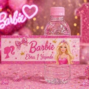 Barbie Şişe Etiketi (Kişiye Özel)
