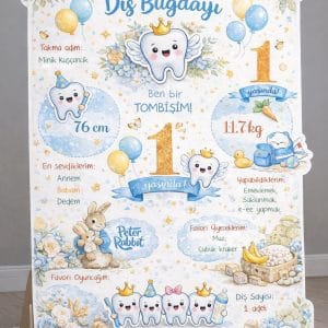 Kişiye Özel Diş Buğdayı Anı Panosu – İlk Yaş Hatıra Panosu