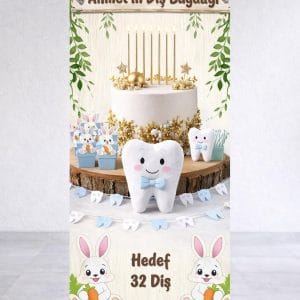 Kişiye Özel Diş Buğdayı Roll Up Banner – Kız & Erkek Renk Seçenekli