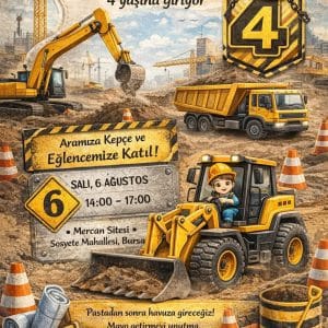 İnşaat Temalı Dijital Davetiye – Kişiye Özel