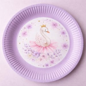 Kuğu Balerin Karton Tabak 8’li Set (23 cm)