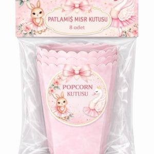 Kuğu Balerin Popcorn Kutusu 8’li Set