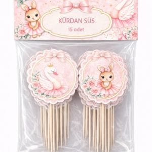 Kuğu Balerin Kürdan Süsü 15’li Set