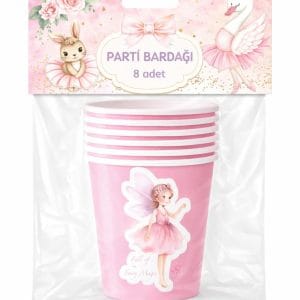 Kuğu Balerin Karton Bardak 8’li Set