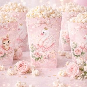 Kuğu Balerin Popcorn Kutusu 8’li Set