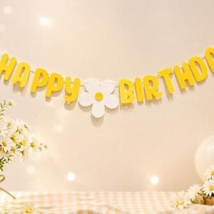 Papatya Happy Birthday Banner