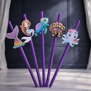 Deniz Kızı Pipet Süsü 5’li