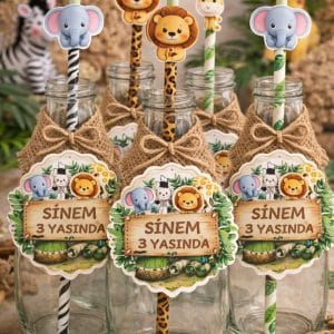 Safari Kavanoz Etiket & Pipet Seti – İsimli
