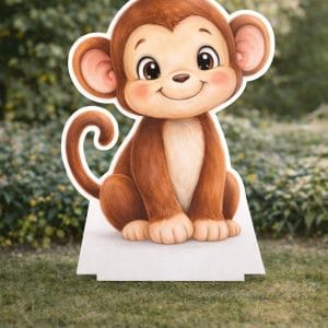 Safari Maymun Dekor Pano – Ayaklı