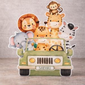 Safari Jeep Dekor Pano – Ayaklı Maket