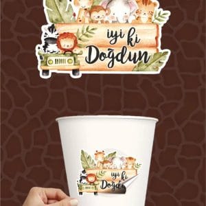 Safari Bardak Sticker – İyi Ki Doğdun