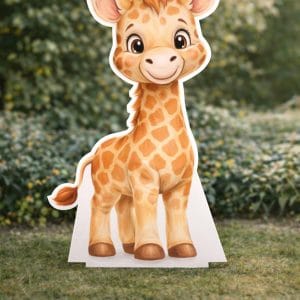 Safari Zürafa Dekor Pano – Ayaklı