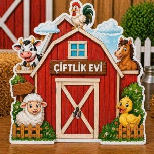 Çiftlik Evi Ayaklı Dekor Pano - 30 cm /50cm / 70 cm