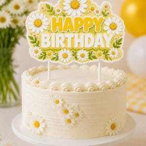 Papatya Pasta Süsü (Cake Topper)
