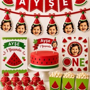 🍉 Karpuz Temalı Mini Parti Seti