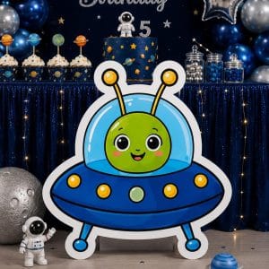👽 Uzaylı UFO Ayaklı Dekor Pano