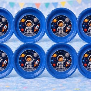 Uzay Astronot Temalı Karton Tabak 8'li Set