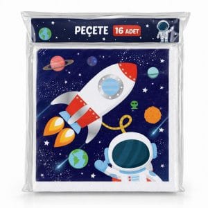 Uzay Astronot Temalı Peçete 16'lı Set