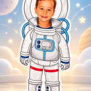 Fotoğraflı Astronot Ayaklı Pano